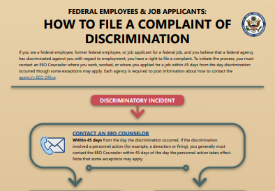 Flowchart Graphic of the Federal EEO Discrimination Complaint Process