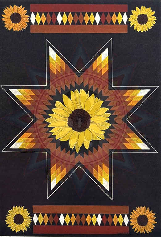 Sunflower Star Quilt, Nancy Josephine Clark