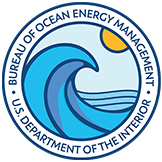 Bureau of Ocean Energy Management logo with stylized wave and sun