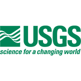 USGS Logo in solid green. Science for a changing world.
