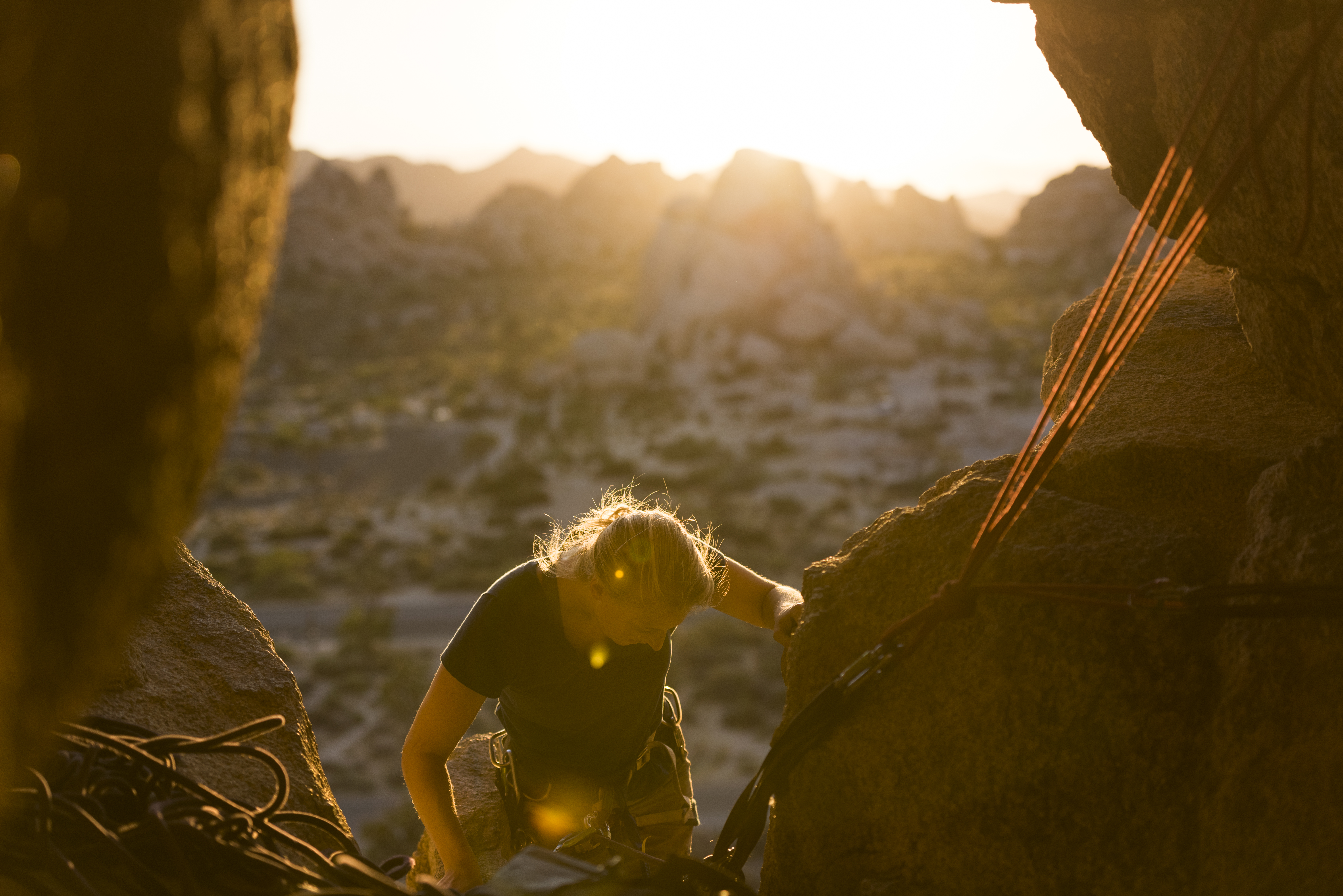 Climber at Cyclops climbing route.