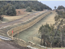 Paved path going to group site area or parking and follows the Crooked River allowing access.