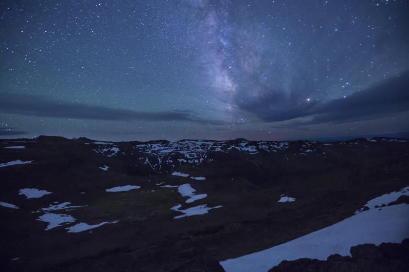 Stars across the night sky at the Steens Mountain Cooperative Management and Protection Area in Oregon.