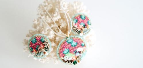 Sea Coral Jewelry set by Kathryn Hopkins
