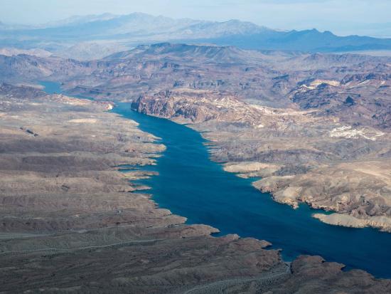 River running through mountain desert landscape