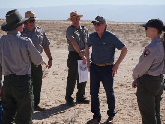 Secretary Burgum visits with group of National Park Rangers