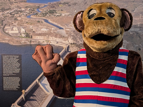 Circa 2010 Otto Otter costume on exhibit in the Interior Museum