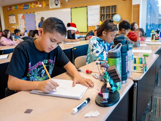Students at a BIE-funded school
