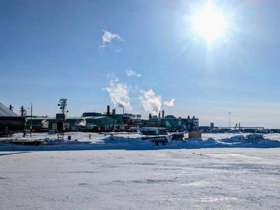 Winter view of oil and gas production in Alaska