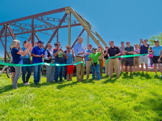 Chain of Rocks ribbon cutting