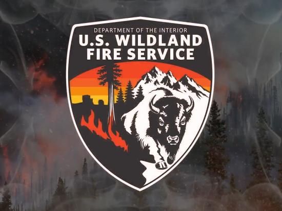 USWFS logo showing diverse landscape, bison, fire, and a seqoia