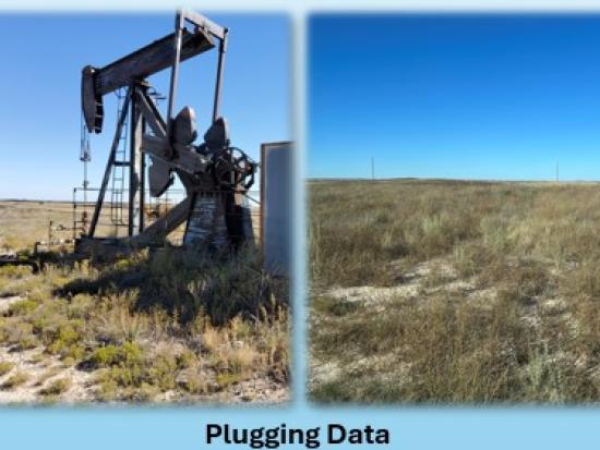 Before and after well plugging