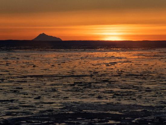 A view of Cook Inlet in Alaska at sunrise