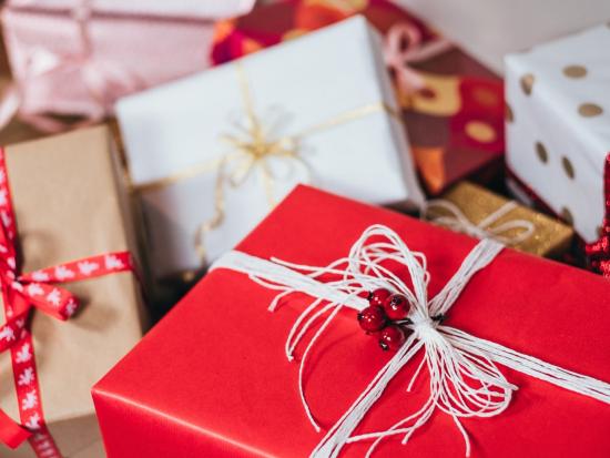 Picture of wrapped holiday presents