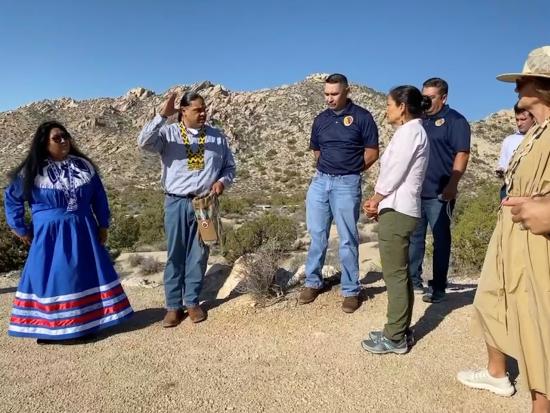 Secretary Haaland visited public lands in southern Nevada to meet with Tribal and local leaders. 