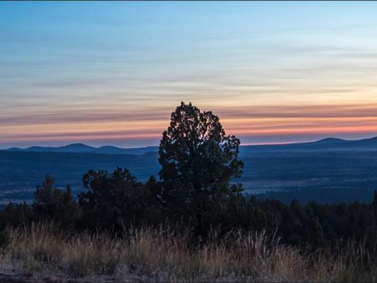 A view of the Squaw Ridge Lava Bed Wilderness Study Area from the Green Mountain Campground