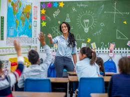 Teacher in a class room