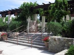 The Memorial Garden, where César Chávez is buried, features grape vines, roses, and other plants.