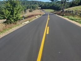 Newly rehabilitated section of the Blue Ridge Parkway near Laurel Springs, NC. Photo courtesy FHWA.