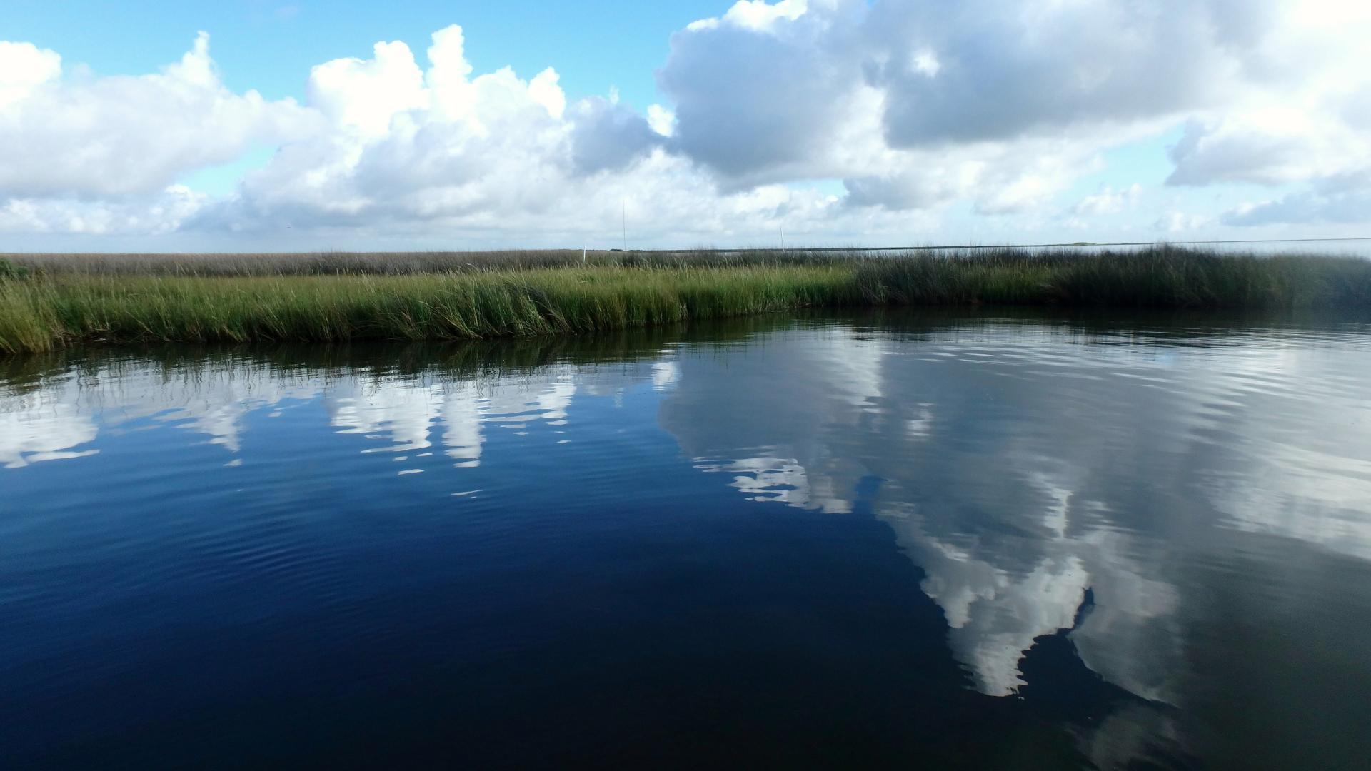 Clouds reflection on the water