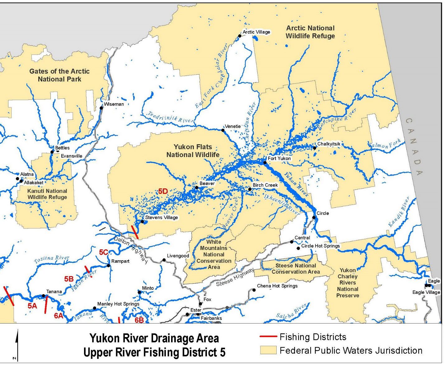 Yukon River Drainage Area Upper River Fishing District 5